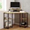 Image de IDMARKET Bureau dangle DETROIT gain de place bureau informatique avec rangements