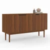 Image de Buffet Vintage 140 Cm Viggo 3 Portes Effet Noyer