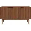 Image de Buffet vintage 140 cm viggo 3 portes effet noyer