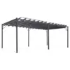 Image de Pergola lames orientables 3x6 m gris anthracite