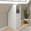 Image de IDMARKET Armoire sous pente 1 porte et 1 niche TOMI 40 x 50 x 110/70 cm blanc