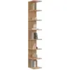 Image de Etagère Murale Suspendue Double Position Chiara 8 Étagères Façon Hêtre 190 Cm