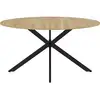 Image de Table à manger ovale alix 8 personnes pied araignée bois et noir 150 cm