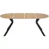 Image de Table à manger extensible ronde alix 4-10 personnes pied araignée bois et noir 110-200 cm