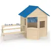 Image de Maisonnette enfant en bois odyssey, cabane de jeux extérieure avec table de pique-nique intégrée
