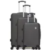 Image de Set de 3 valises - BLUESTAR - LONDON - 4 roues - Gris foncé