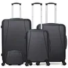Image de Set de 4 valises - HERO - LANZAROTE-C - 4 roues - Noir