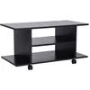 Image de Meuble Tv Table Basse Sur Roulettes Noir