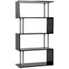 Image de Etagère Bibliothèque De Rangement 4 Niveaux Noir