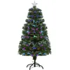 Image de sapin artificiel HOMCOM Plastique 66x66x120cm Vert