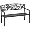 Image de Outsunny - banc dextérieur - Métal - 127x60x87cm - Noir