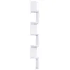 Image de Étagère dangle murale - HOMCOM - à 5 niveaux forme zigzag gain de place - bois - hauteur 120 cm - blanc