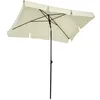 Image de Parasol de jardin - Outsunny - droit rectangulaire inclinable polyester haute densité - métal - 2x13m - beige clair