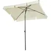 Image de Parasol rectangulaire inclinable alu acier polyester haute densité diamètre 2 m beige clair