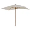 Image de Parasol Droit rectangulaire Bois Polyester Haute densité 295L x 2l x 255H m crème - Outsunny