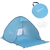 Image de Tente de plage pliable pop-up automatique Outsunny - Protection UV - Fenêtre arrière - Grand tapis de sol