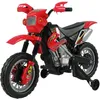 Image de Moto cross électrique - HOMCOM - enfant 3 à 6 ans 6 V phares klaxon musiques jouet - PP - 102x58x66cm - rouge noir