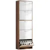 Image de HOMCOM - Armoire à Chaussures - Bois - 60x28x189cm - Marron