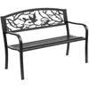 Image de Outsunny - banc 3 places - Métal - 127x60x85cm - Noir