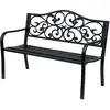 Image de Banc 3 Places De Jardin Style Cosy Chic Noir
