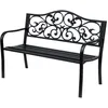 Image de Outsunny - banc 3 places - Métal - 127x60x89cm - Noir