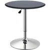 Image de Table de bar - HOMCOM - bistro mange-debout ronde réglable 67-93 cm plateau pivotant - métal PVC - Ø 63cm - noir