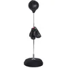 Image de Sac de frappe sur pied - HOMCOM - punching ball réglable 126-144 cm avec gants et pompe adolescent - acier - noir