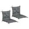Image de Lot de 2 coussins matelas assise dossier 2 en 1 pour chaise fauteuil grand confort 98l x 50l x 8h cm gris