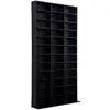Image de Étagère rangement cddvd meuble de rangement pour 1116 cds 33 compartiments réglables en hauteur 102 x 24 x 195 cm noir