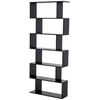 Image de Bibliothèque étagère zig zag design contemporain 80l x 23l x 192h cm 6 niveaux noir