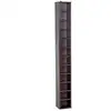 Image de Étagère colonne armoire de rangement cd 12 compartiments 21l x 20l x 175h cm capacité max. 204 cd coloris noyer foncé