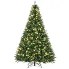 Image de sapin artificiel HOMCOM Plastique 142x142x210cm Vert