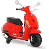 Image de Moto électrique enfant - HOMCOM - vespa scooter 6 V MP3 USB klaxon phare feu AR - PP - rouge