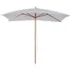 Image de Parasol droit rectangulaire de jardin grande taille dim. 3l x 2l x 2,5h m blanc