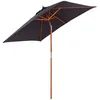 Image de Outsunny - parasol - Bois - 200x150x235cm - Gris foncé