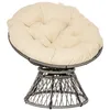 Image de Outsunny - fauteuil design - Résine tressée - 97x87x90cm - Crème
