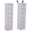 Image de Lot de 2 étagères colonnes armoire de rangement cd-dvd 6 + 6 compartiments dim. 21l x 19l x 88h cm capacité max. 204 cd blanc