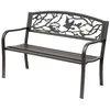 Image de Outsunny - banc 3 places - Métal - 127x60x85cm - Brun