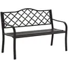 Image de Outsunny - banc de jardin - Métal - 128x60x89cm - Brun