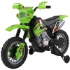 Image de Moto électrique enfant - HOMCOM - moto cross batterie 6 V phares musiques entraînement - PP - vert noir