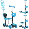 Image de Trottinette pour enfants - HOMCOM - 3 en 1 évolutive 3 roues guidon réglable canne selle amovible - PP - bleu