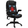 Image de Fauteuil de bureau - Vinsetto - massant chauffant ergonomique réglable inclinable télécommande - polyester - noir
