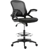 Image de Fauteuil De Bureau Assise Haute Réglable Tissu Maille
