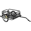 Image de Remorque vélo remorque de transport pour vélo pliable 70l 139l x 71,5l x 49h cm barre d'attelage universelle acier noir