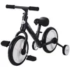 Image de Vélo enfant draisienne 2 en 1 - HOMCOM - roulettes et pédales amovibles - hauteur selle réglable - pour enfants 2-5 ans - acier noir