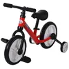 Image de Vélo enfant draisienne 2 en 1 - HOMCOM - roulettes pédales amovibles roues 12 pouces selle réglable - acier - 2 à 5 ans - rouge