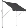Image de Store banne manuel rétractable 2l x 1,5l x 1,7-2,8h m inclinaison réglable installation rapide métal alu polyester gris