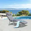 Image de Transat Pliable Inclinable 7 Positions Matelas Inclus