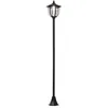 Image de Luminaire extérieur solaire - Outsunny - lampadaire lanterne classique LED 60 Lm max décoration - métal - 26x26x177cm - noir