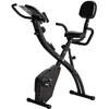 Image de Vélo dappartement - HOMCOM - pliable 4-en-1 magnétique cordes résistance sport maison LCD - acier - noir